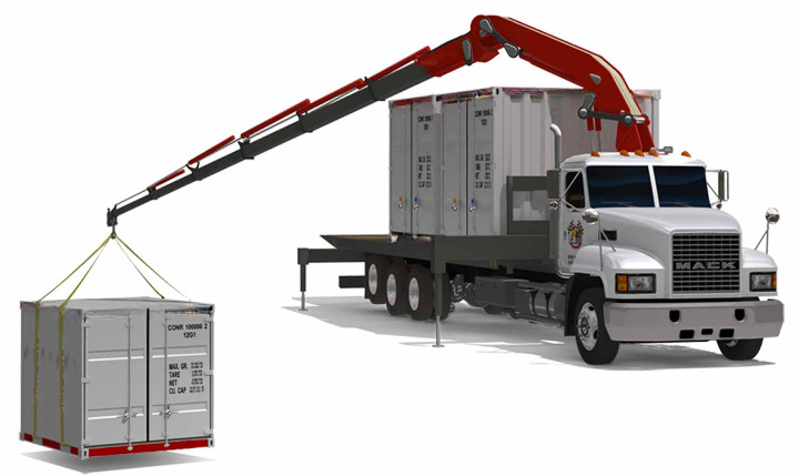 8-foot-Container-Crane-Truck-Delivering-Container